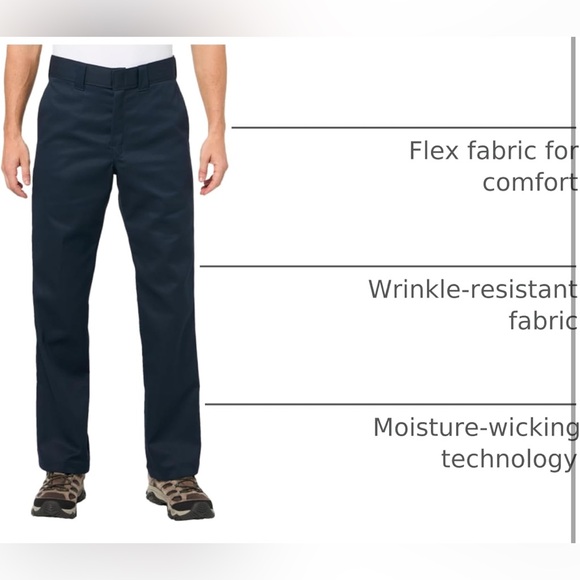 New-Dickies Men’s 
874 Flew Work pants 
38x30 Classic Navy Blue - Picture 6 of 10